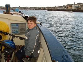 Ashley Freeman on the St Mawes ferry