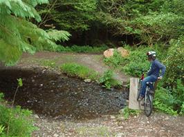 Starting our woodland track with the ford near Waterleat Farm, Ashburton - new photo for 2024