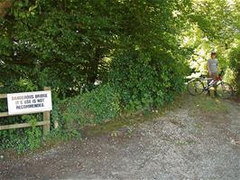 Zac on the small side bridge near Diptford - new photo for 2024