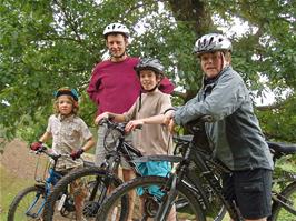 Ashley T, Tom, Donald and Ashley F on Hembury fort - new photo for 2024