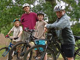 Ashley T, Tom, Donald and Ashley F on Hembury fort