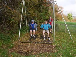 Ashley, Olly and Sam in Holne Play Park