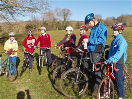 The group on the path approaching Ashburton