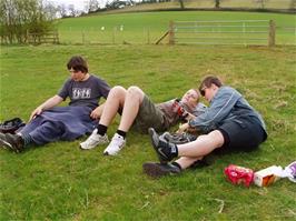 Our lunch spot in a field just off Chisland Drive, near Luccombe