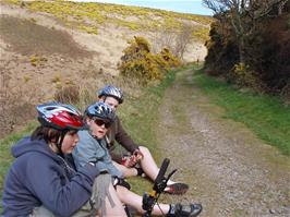 Taking a rest on the coast path to Woody Bay, near Heddon's Mouth Cleave