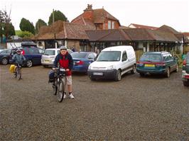 Leaving the cafe at Blackmoor Gate after a very wet morning ride