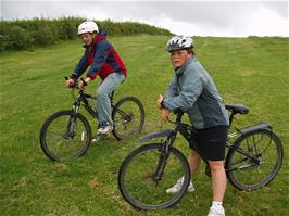 Ryan & Ash preparing for the downhill to Landscove - new photo for 2024