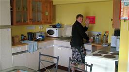 The kitchen at Rockview Bunkhouse, Tarbert, Isle of Harris