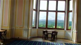 The Lounge on the first floor of Carbisdale Castle Youth Hostel