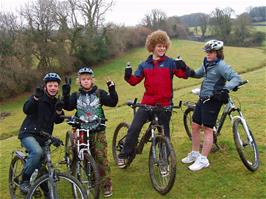 Callum, Matt, Ryan and Ashley near Woodencliff Wood