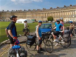 The group at the Royal Crescent, Bath