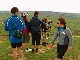 The group on Glastonbury Tor