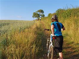 Climbing the track from Combe