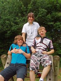 Ash, Zac and Callum at Holne playpark