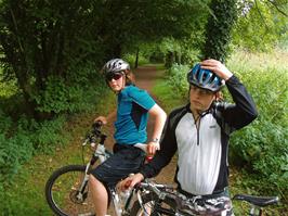 Ash & Callum on the old Ashburton railway (new photo for 2024)