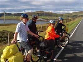 Approaching the ferry terminal at Uig, Isle of Skye, 28.9 miles into the ride