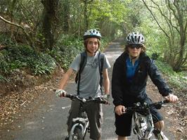 Ash and Jack on the lane from Staverton to Abham - new photo for 2024