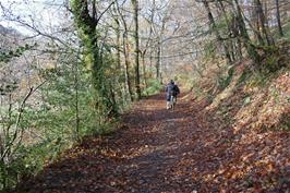 Ash and Jack on the lower Hembury track