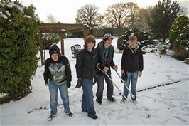 Matt, Ash, Zac and Callum outside the Ilsington Hotel