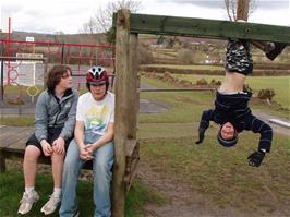 Ash, Zac and Callum at Broadhempston Play Park