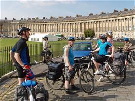 The group at the Royal Crescent, Bath