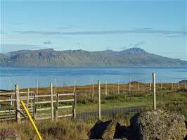Fabulous sunny views from our annexe dorm at Raasay Youth Hostel as we get up this morning