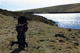 Connor and Callum at the Avon Reservoir as we head towards the Abbots Way (new photo for 2024)