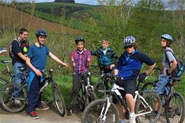 Adam, Arthur, Callum, Connor, Ash and Jack near Riverford