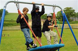 Connor, Ash and Callum at Staverton Play Park