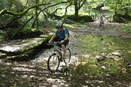 Ash successfully negotiates the ford at Cross Furzes