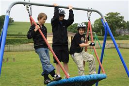 Connor, Ash and Callum at Staverton Play Park