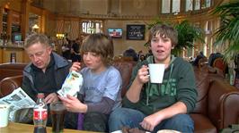 Refreshments in the cafe at Bristol Temple Meads Station