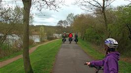 Riding through Arrow Valley Park