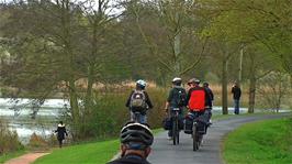 Riding through Arrow Valley Park