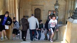 Climbing the Hogwarts staircase in Christ Church College, Oxford