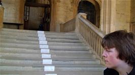 Climbing the Hogwarts staircase in Christ Church College, Oxford