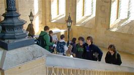 Climbing the Hogwarts staircase in Christ Church College, Oxford