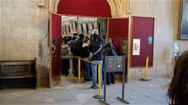 Entering the Great Hall at Christ Church College, Oxford, used as Hogwarts in the Harry Potter movies