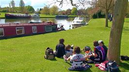 Lunch in Abingdon Meadows by the River Thames