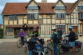 Shakespeare's birthplace in Stratford-upon-Avon, 19.3 miles into the ride