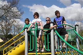 George, Will, John and Ash at South Brent Play Park