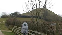 The rear path up to Glastonbury Tor from Stone Down Lane, the first time we ever climbed from here