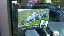 This is Dominik Kocher's racing car, on display in Altreu