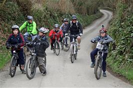 The group on the lane from Staverton to Abham
