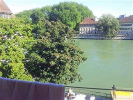 View from our room window at Solothurn Youth Hostel to the River Aare