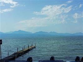 Lake Geneva from Vidy Promenade, just 0.3 miles from the hostel