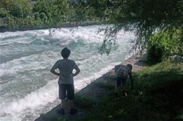 On the banks of the River Aare near the HEP outflow at Interlaken