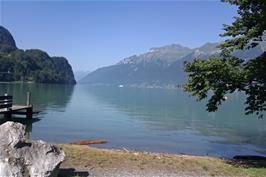 The magnificent Lake Brienz as seen from Seestrasse after our visit to the Coop