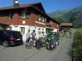 The group ready to leave Brienz Youth Hostel