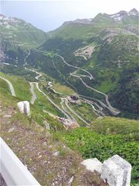 Incredible views ahead from the Grimsel Pass Overlook, to the Furka Pass (which we will be missing out this year) and Gletsch